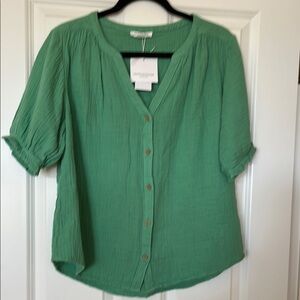 Beachlunchlounge Green Blouse Top